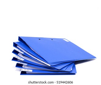 blue file folder with documents and documents. retention of contracts. isolated white  - copy space - Powered by Shutterstock