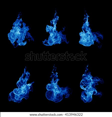 Blue fire collection.