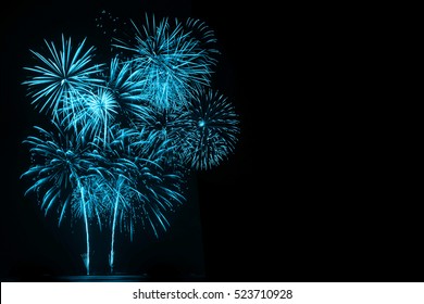 Blue Fireworks