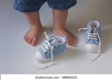 Blue First Baby Shoes