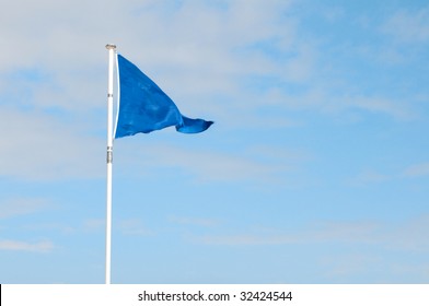 Blue Flag As Symbol For A Clean Beach