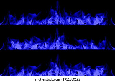 Blue Flame On Black Background