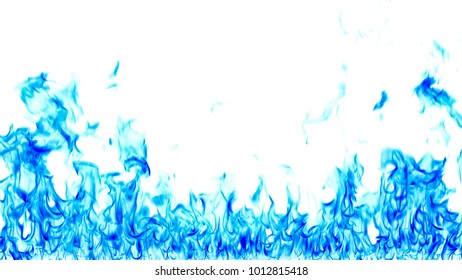 Blue flame on a white background.