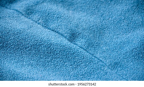 Blue Fleece Jacket Seam Detail