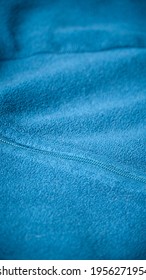 Blue Fleece Jacket Zipper Detail