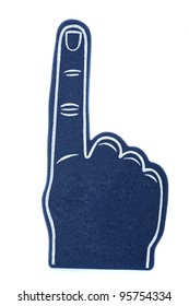 A Blue Foam Finger For Sports Events Signifying 