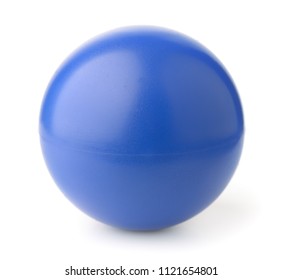 Blue Foam Stress Ball Isolated On White