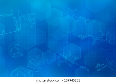 Blue futuristic background with chemical structural formulas - Powered by Shutterstock