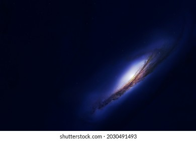 Blue galaxy in deep space. Elements of this image were furnished by NASA. High quality photo