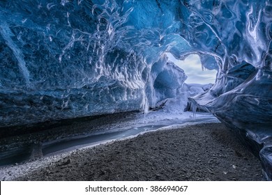 Blue Glacier Cave In Iceland