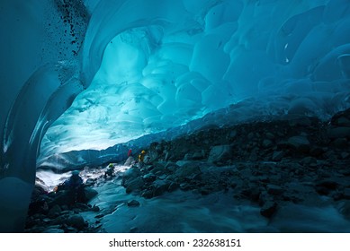 Blue Glacier Ice Cave Near Juneau, Alaska