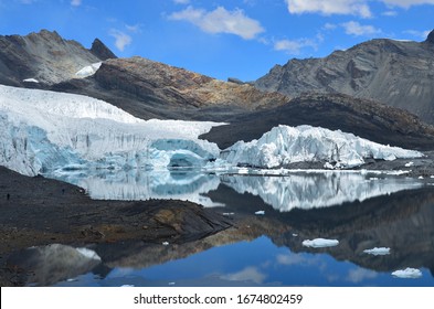 blue glacier Pastoruri in the mountains of Peru - Shutterstock ID 1674802459