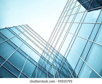 Blue glass skyscrapers at night - Shutterstock ID 93555793
