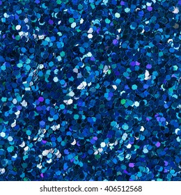 Blue Glitter. Seamless Square Texture.