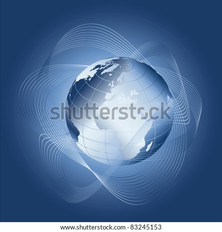 Blue globe