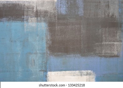 Blue And Grey Abstract Art Painting