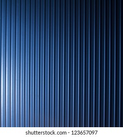 Blue Grooved Metal Texture