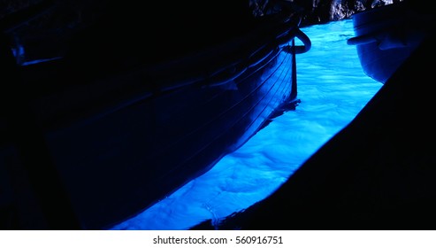 Blue Grotto In Capri Island, Italy