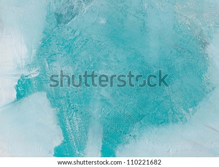 Blue grunge abstract textured background. Hand painted.