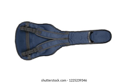 Blue Guitar Case Isolated On White Background