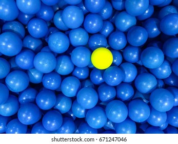 Blue Gumballs Background Yellow Gumballs Stock Photo 671247046 ...