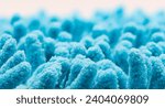 Blue gut bacteria or intestinal microvilli