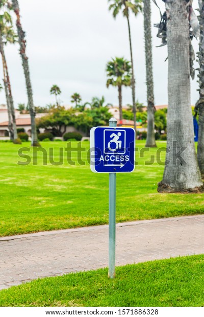 Blue Handicap\
Accessible Sign for Disable\
People