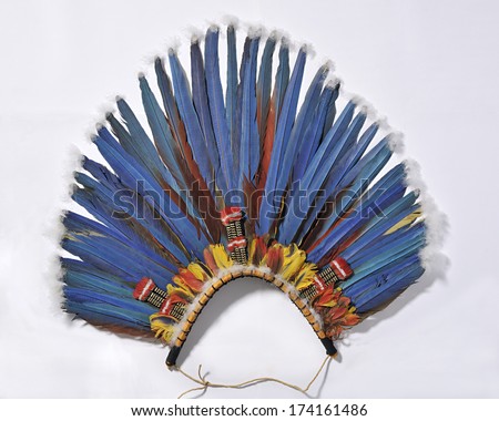 blue headdress - indian art