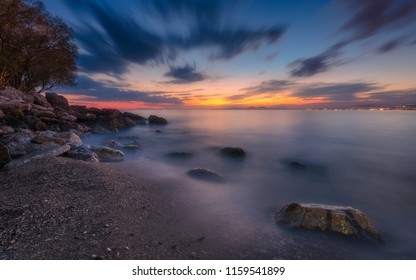 Blue Hour In The Attica Sky In Athens-Greece!