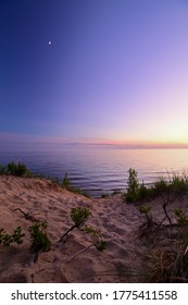 Blue Hour Over Lake Michigan Beach