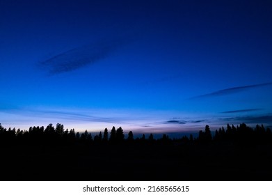 Blue Hour Sky Over Modoc National Forest California