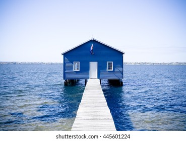Blue House By Perth River