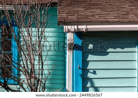 Image, Stock Photo Blue hut Cloudless sky