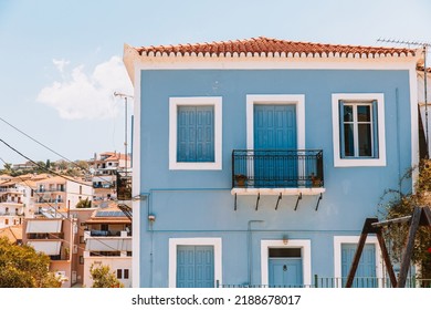 A Blue House In Pylos, Messenia, Greece