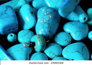 Blue Howlite Turquoise Gem Stone Ready To Prepare Handmade Jewels