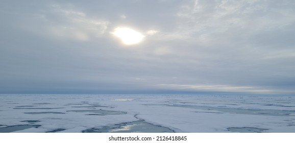 Blue Ice, Artic Ocean In Summer.