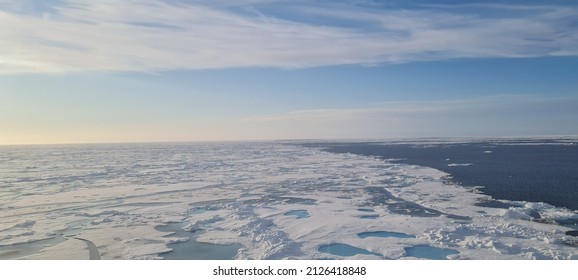 Blue Ice, Artic Ocean In Summer.