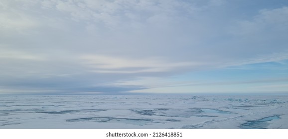 Blue Ice, Artic Ocean In Summer.