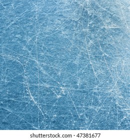 Blue ice surface with scratches