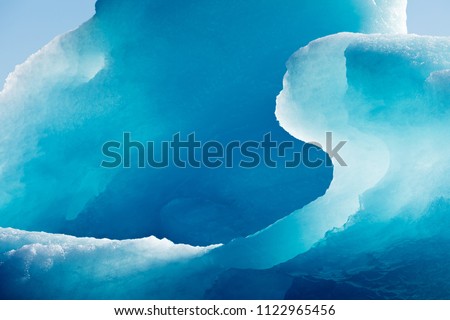 Blue iceberg frozen ice detail abstract texture patter background
