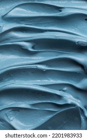 Blue Icing Frosting Close Up Texture