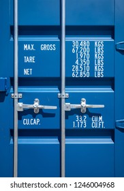 Blue Industrial Shipping Container Door