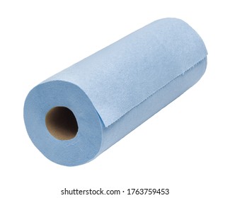 Blue Industrial Strength Paper Towel Isolated On White