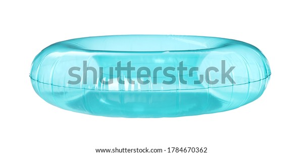 blue inflatable ring pool