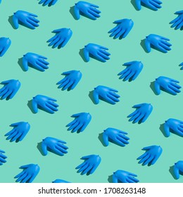 patterned rubber gloves