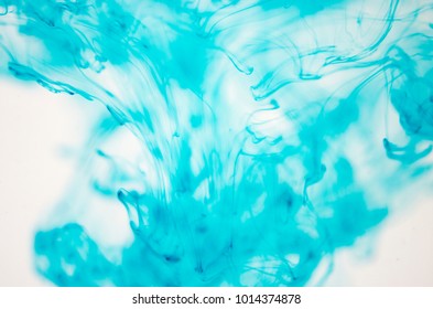 Blue Ink Is Dissolving In The Water