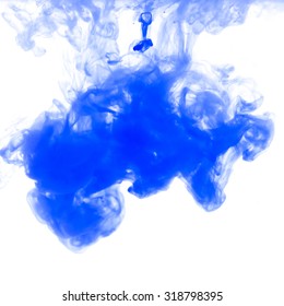 Blue Ink Water Background Stock Photo (Edit Now) 313690475