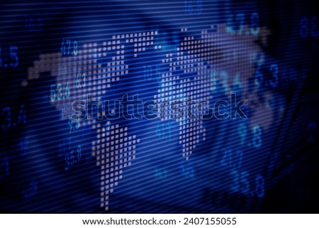 Blue international financial background materials