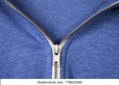 Blue Jacket Clothes With Zipper