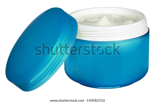 Blue Jar Cosmetic Beauty Cream Isolated Stock Photo Edit Now 140082316